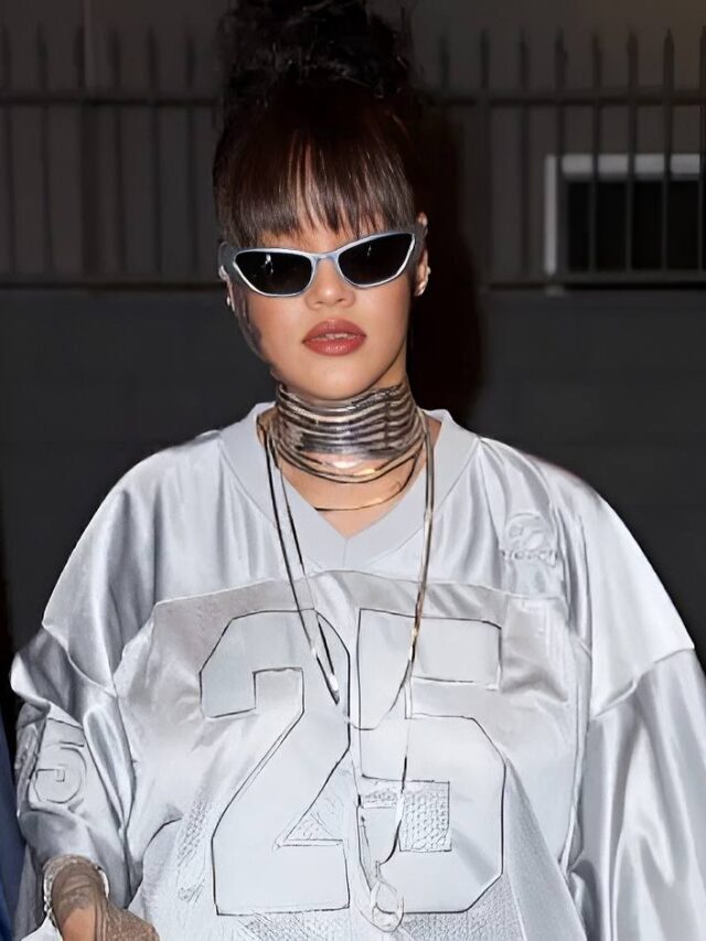 Rihanna Wears ‘D’ Necklace & Possibly Drops A Baby Name Hint