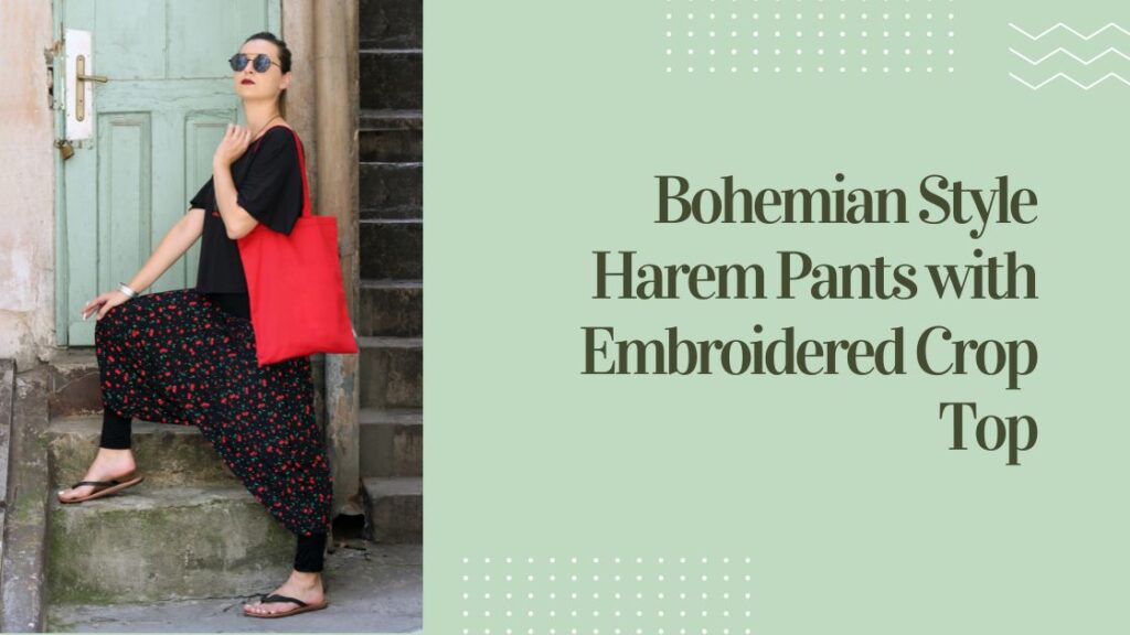 Bohemian Style Harem Pants with Crop Top