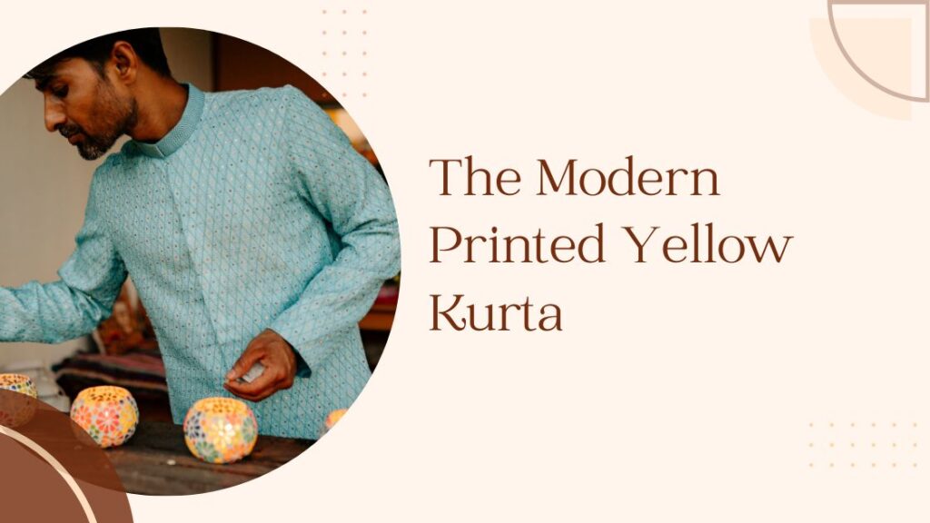 The Modern Printed Yellow Kurta