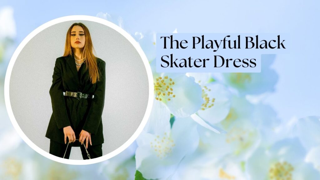 The Playful Black Skater Dress